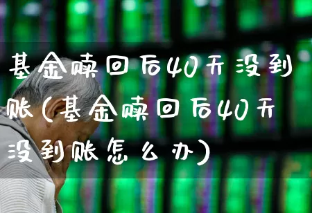 基金赎回后40天没到账(基金赎回后40天没到账怎么办)_https://www.hhem8.com_北交所_第1张