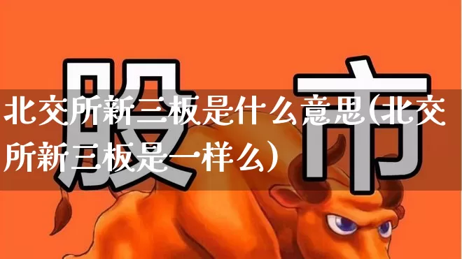 北交所新三板是什么意思(北交所新三板是一样么)_https://www.hhem8.com_北交所_第1张