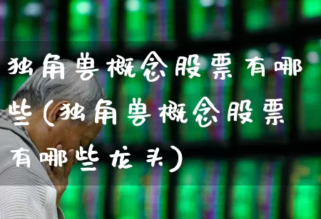 独角兽概念股票有哪些(独角兽概念股票有哪些龙头)_https://www.hhem8.com_深交所_第1张