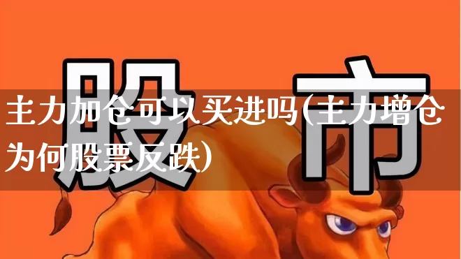 主力加仓可以买进吗(主力增仓为何股票反跌)_https://www.hhem8.com_科创板_第1张