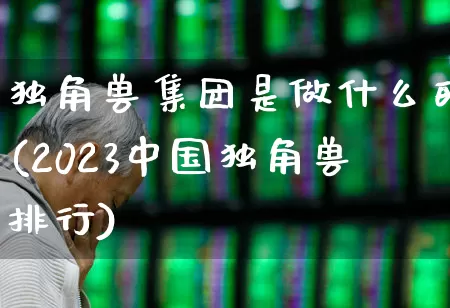 独角兽集团是做什么的(2023中国独角兽排行)_https://www.hhem8.com_北交所_第1张