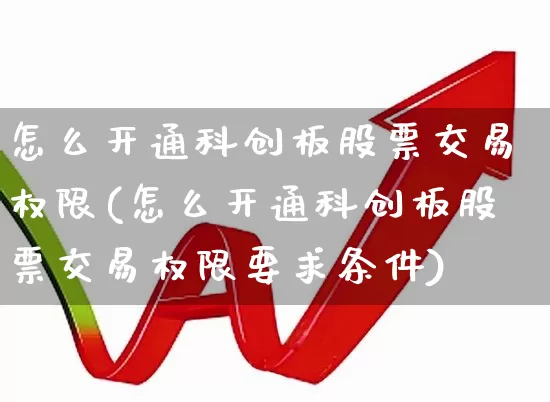 怎么开通科创板股票交易权限(怎么开通科创板股票交易权限要求条件)_https://www.hhem8.com_北交所_第1张