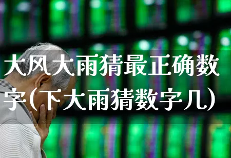 大风大雨猜最正确数字(下大雨猜数字几)_https://www.hhem8.com_科创板_第1张