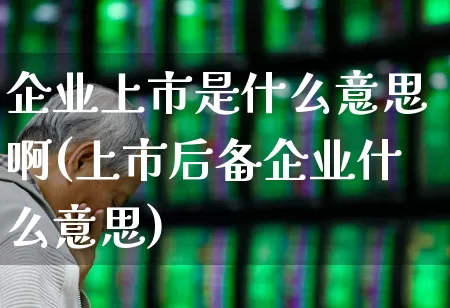 企业上市是什么意思啊(上市后备企业什么意思)_https://www.hhem8.com_深交所_第1张