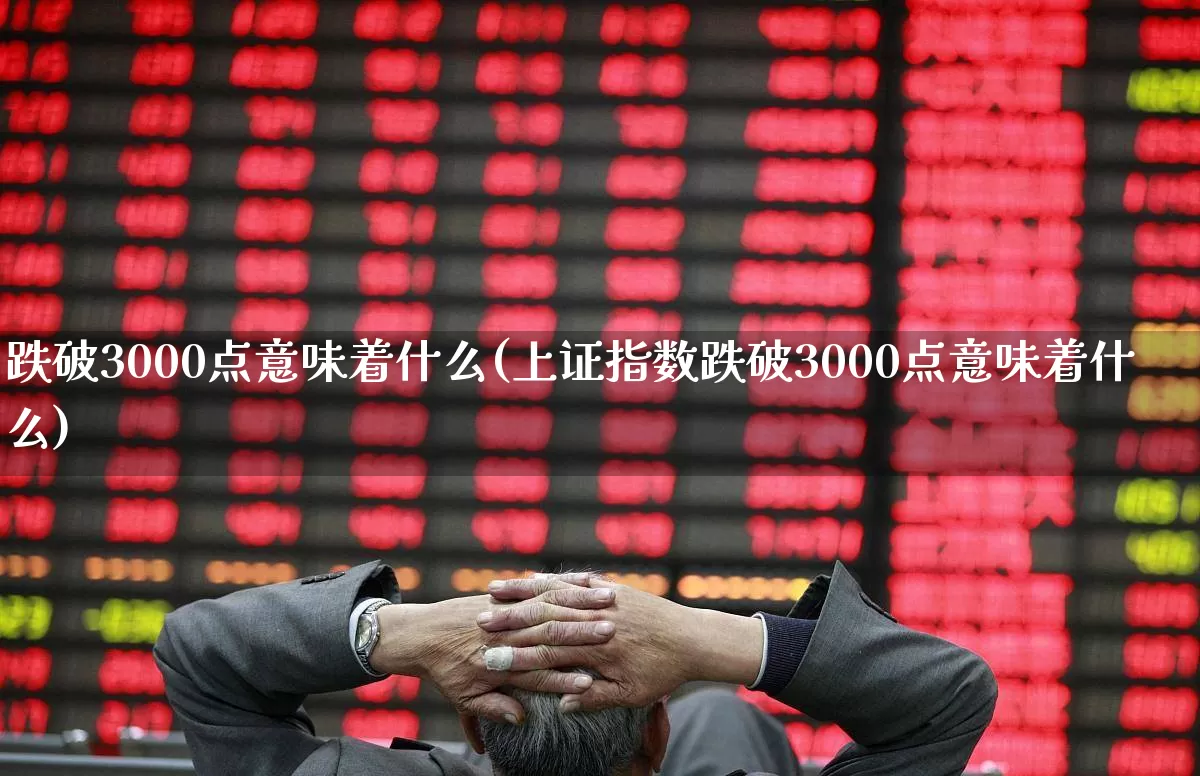 跌破3000点意味着什么(上证指数跌破3000点意味着什么)_https://www.hhem8.com_上交所_第1张