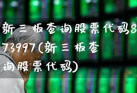 新三板查询股票代码873997(新三板查询股票代码)_https://www.hhem8.com_科创板_第1张