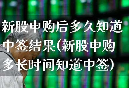 新股申购后多久知道中签结果(新股申购多长时间知道中签)_https://www.hhem8.com_北交所_第1张