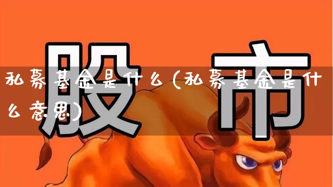 私募基金是什么(私募基金是什么意思)_https://www.hhem8.com_北交所_第1张