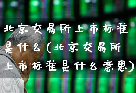 北京交易所上市标准是什么(北京交易所上市标准是什么意思)_https://www.hhem8.com_深交所_第1张