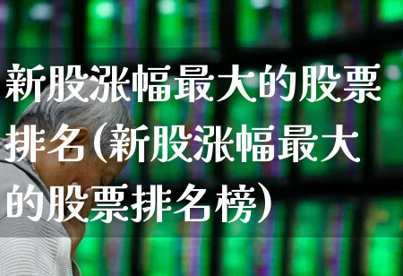 新股涨幅最大的股票排名(新股涨幅最大的股票排名榜)_https://www.hhem8.com_北交所_第1张