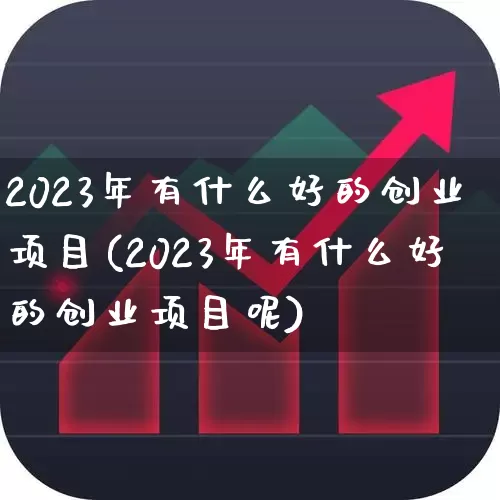 2023年有什么好的创业项目(2023年有什么好的创业项目呢)_https://www.hhem8.com_科创板_第1张