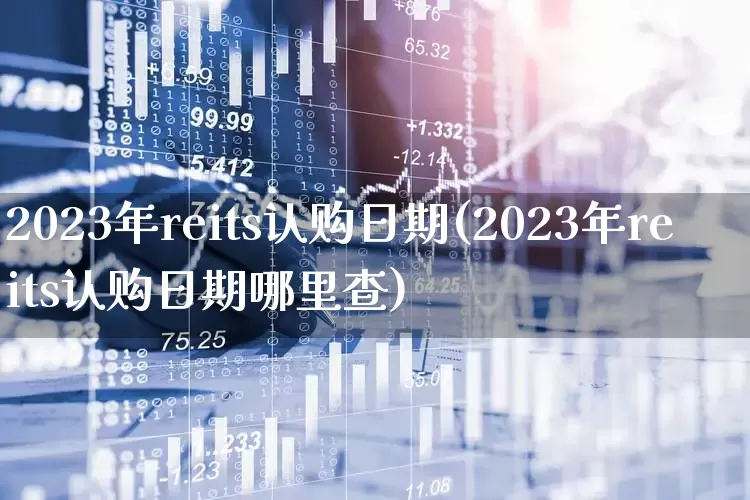 2023年reits认购日期(2023年reits认购日期哪里查)_https://www.hhem8.com_科创板_第1张