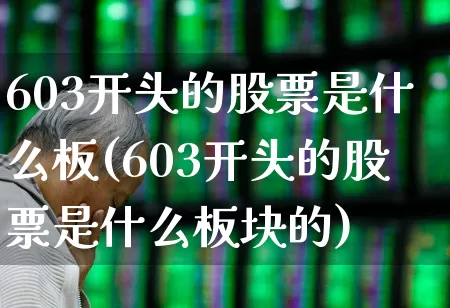 603开头的股票是什么板(603开头的股票是什么板块的)_https://www.hhem8.com_深交所_第1张