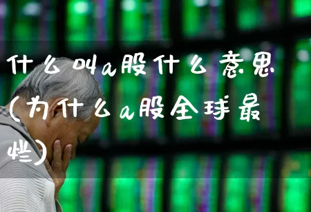 什么叫a股什么意思(为什么a股全球最烂)_https://www.hhem8.com_科创板_第1张