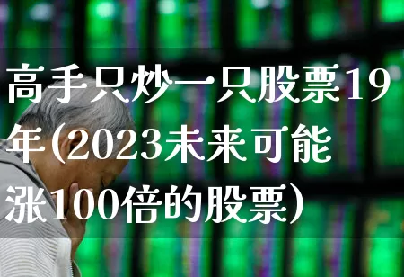 高手只炒一只股票19年(2023未来可能涨100倍的股票)_https://www.hhem8.com_深交所_第1张