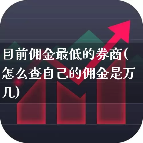 目前佣金最低的券商(怎么查自己的佣金是万几)_https://www.hhem8.com_科创板_第1张