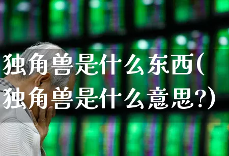 独角兽是什么东西(独角兽是什么意思?)_https://www.hhem8.com_科创板_第1张