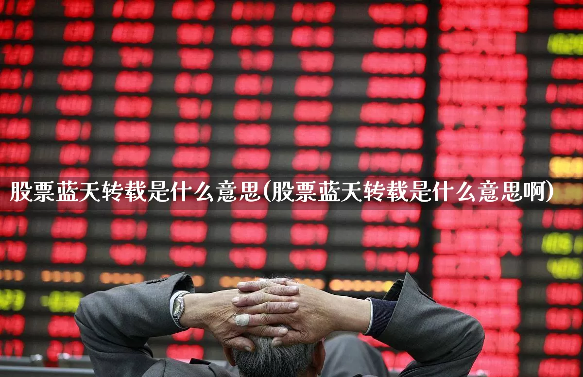 股票蓝天转载是什么意思(股票蓝天转载是什么意思啊)_https://www.hhem8.com_上交所_第1张